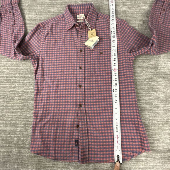 FAHERTY FLANNEL EVERYDAY STRETCH SEAVIEW Organic Cotton BLR Blue Rose Gingham S - Picture 8 of 9